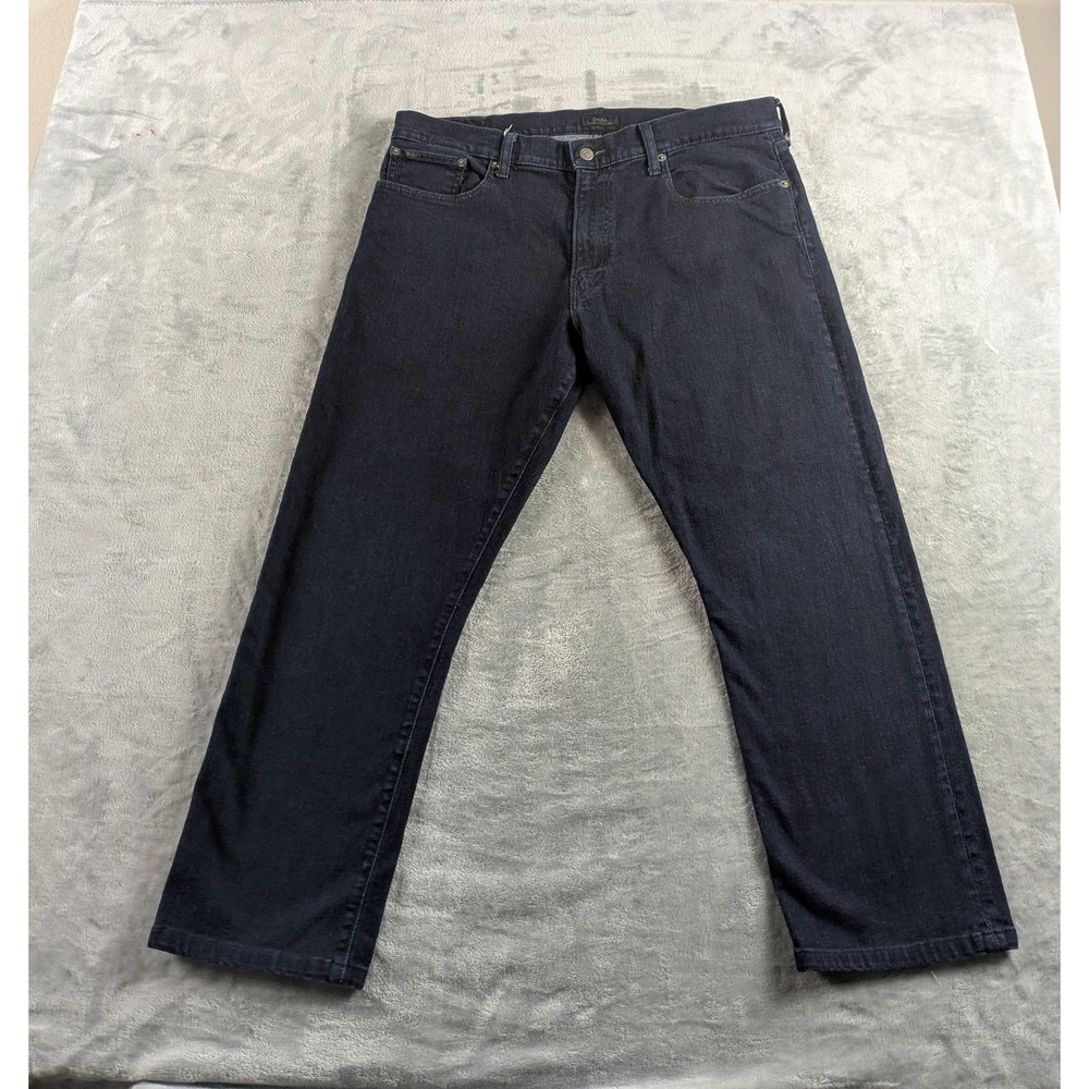 Polo Ralph Lauren Jeans Men 36x26 Blue Hampton Relaxed Straight Black Label READ